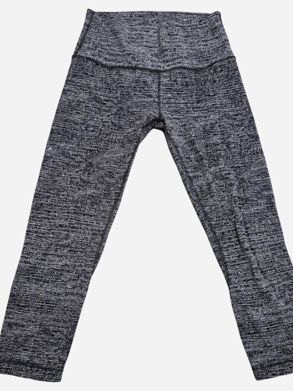 lululemon athletica Marled Black & White High-Rise Capri Leggings